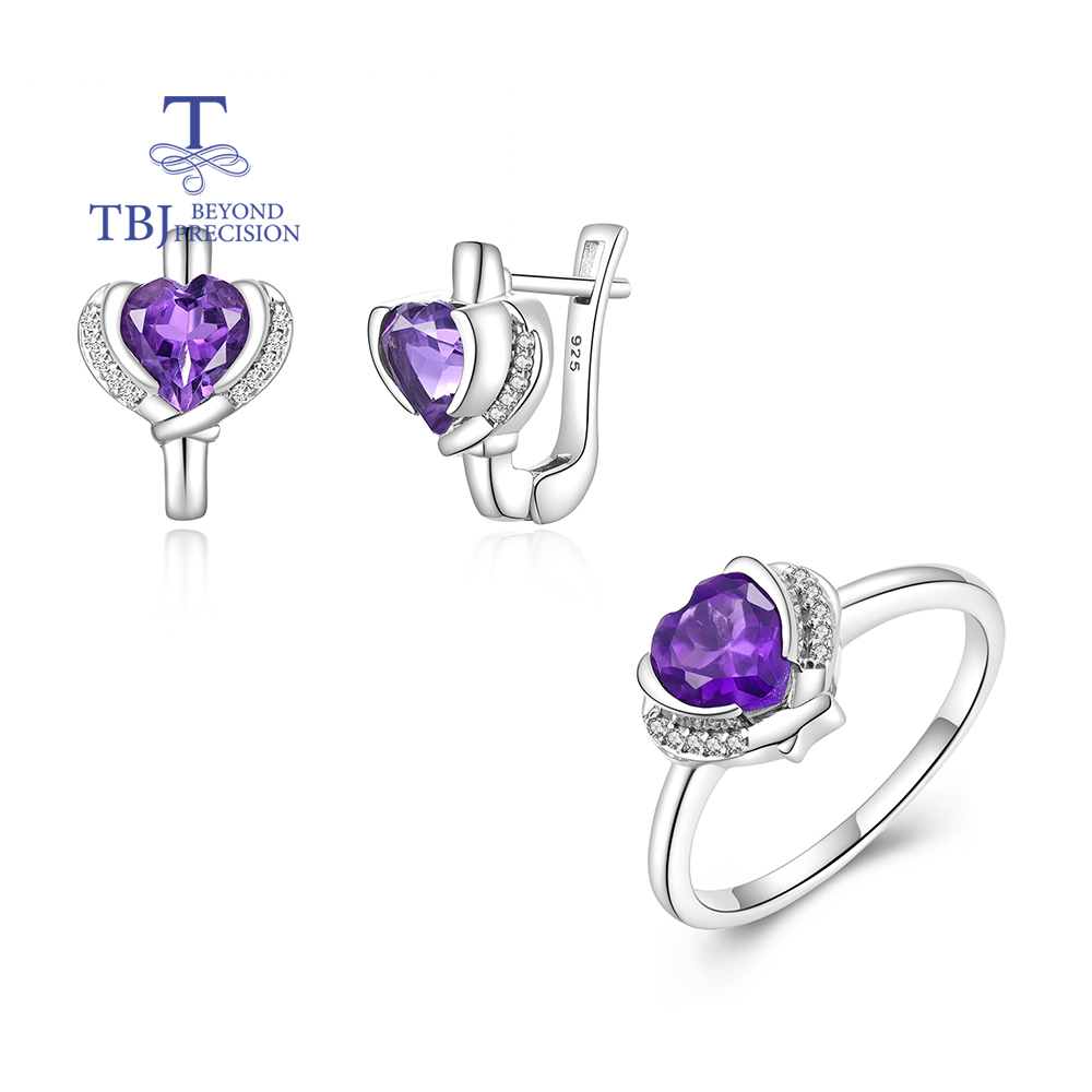 Birthstone Ring Set - مجموعة خواتم وأقراط فضية عصرية للنساء