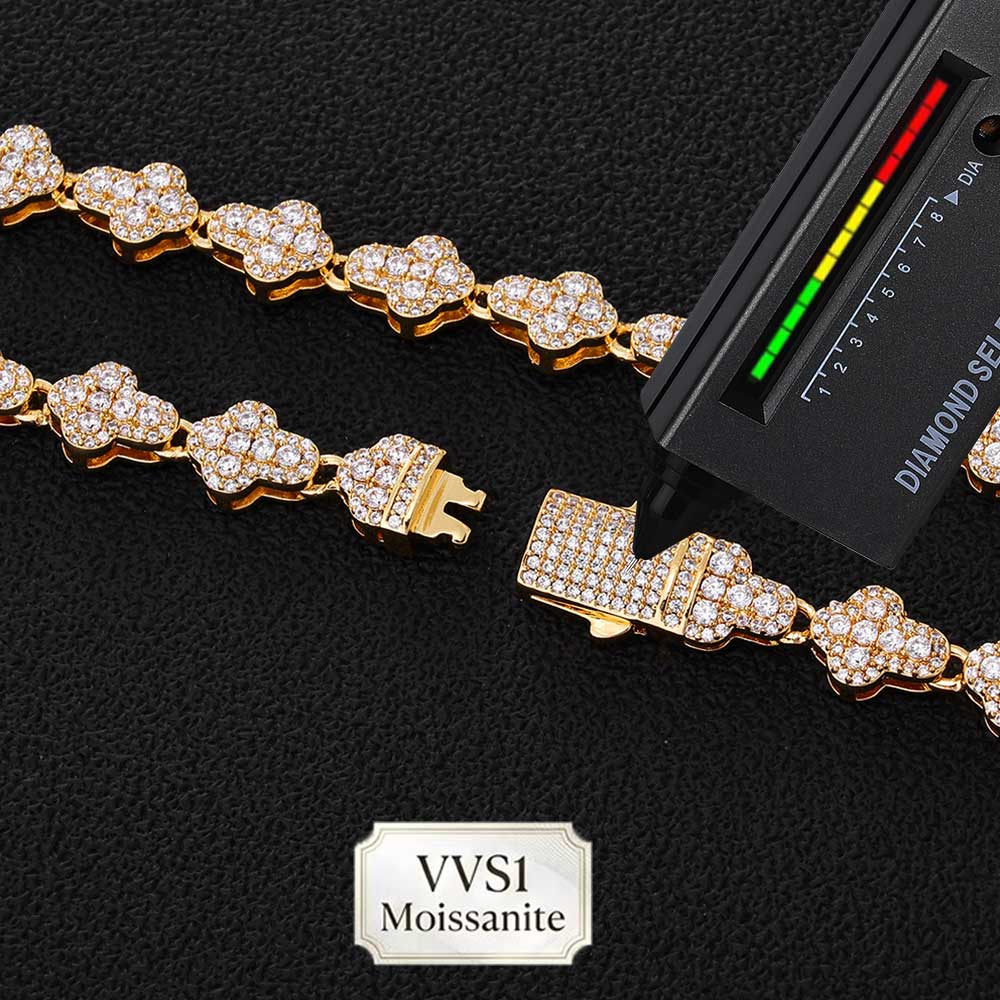 Hip Hop Chain Necklace - قلادة تنس نويا من النحاس/فضة 925