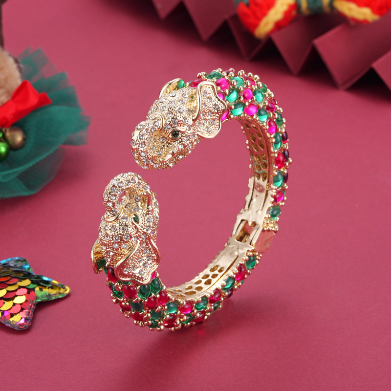 Paradise Jewelry & Watches Dolphin Mall - أساور سالي براديس ملونة برأسين من