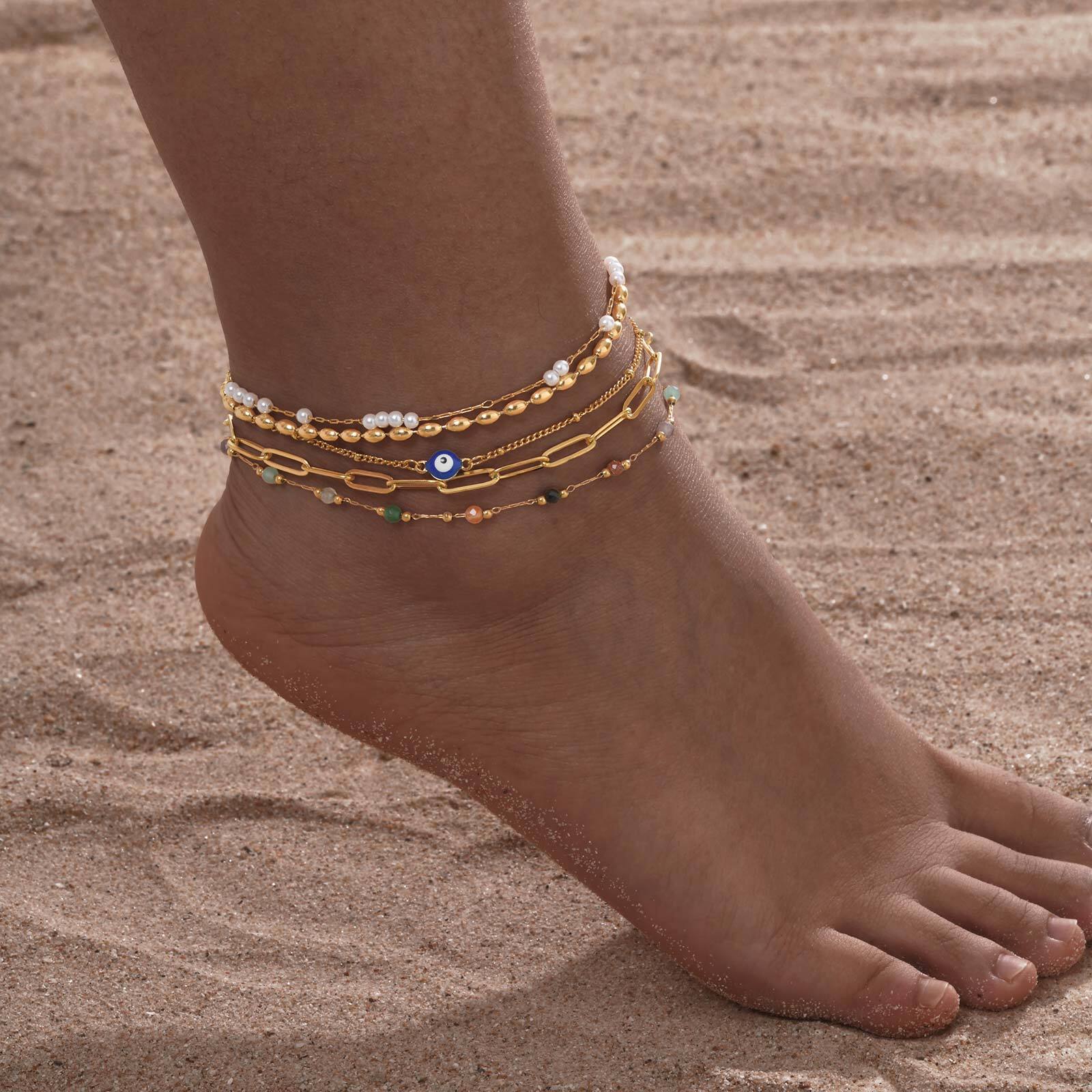 Jc Jewelry & Watches Photos - سوار خلخال ذو طبقات مطلية بالذهب