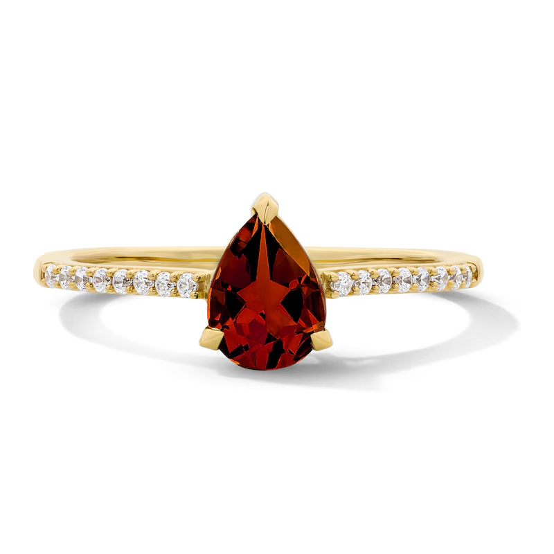 Birthstone Ring Set - خاتم حجر الميلاد المخصص، مرصع بالزركون،