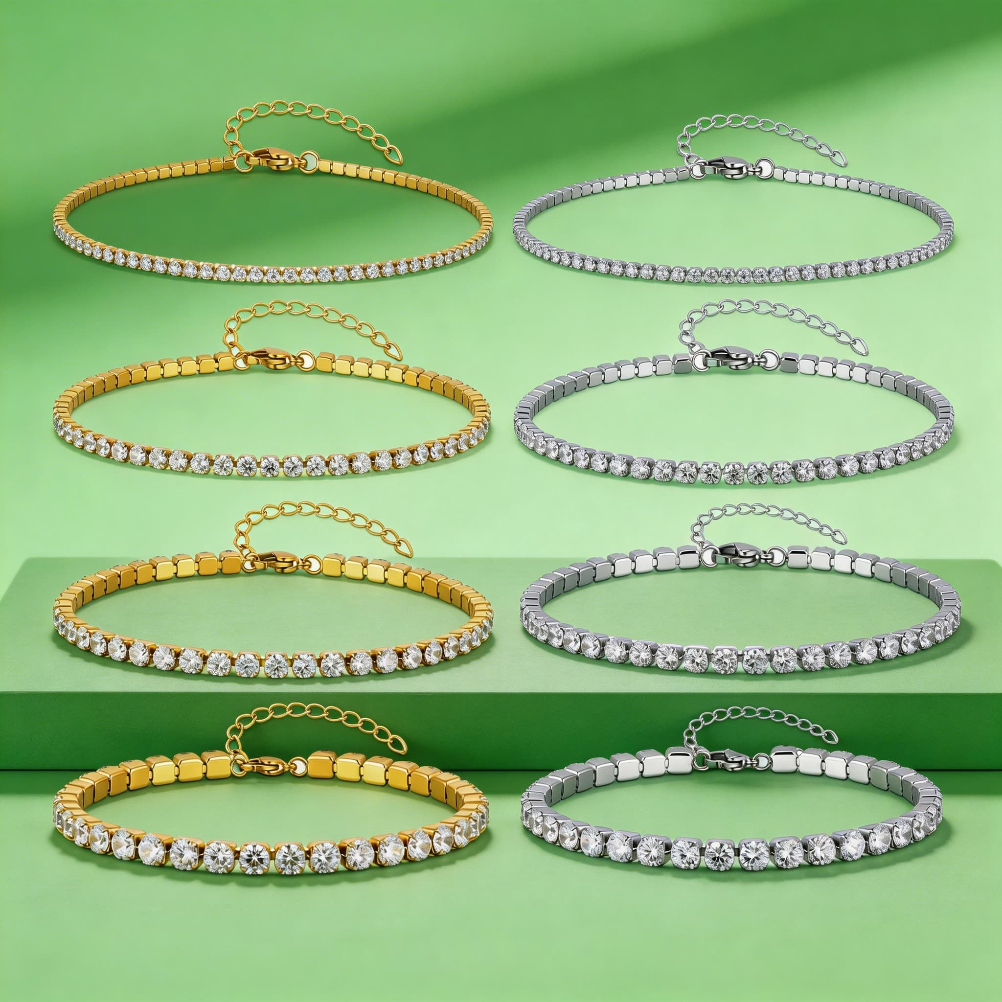 Jc Jewelry & Watches Photos - سلسلة كاحل فاخرة من الزركون 2/3/4/5