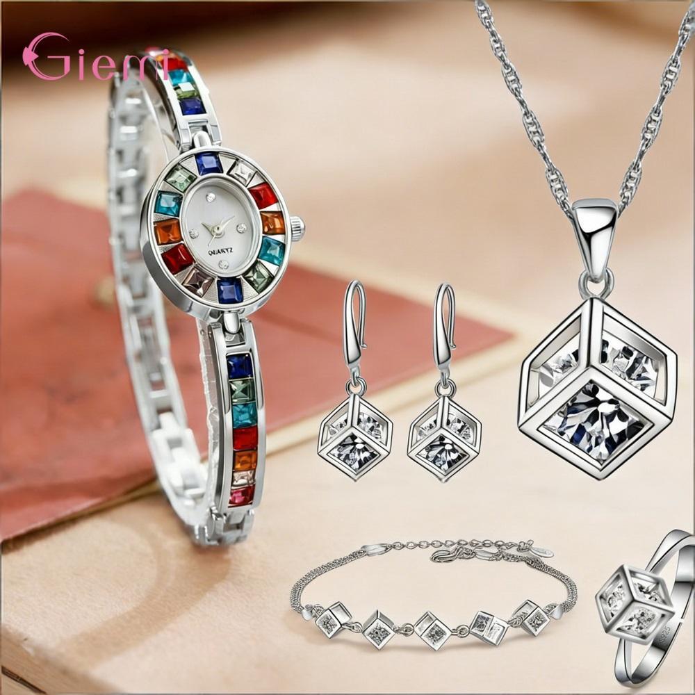 طقم مجوهرات أنيق من الفضة الإس - مراجعة Best Jewelry Watches Women وسعره