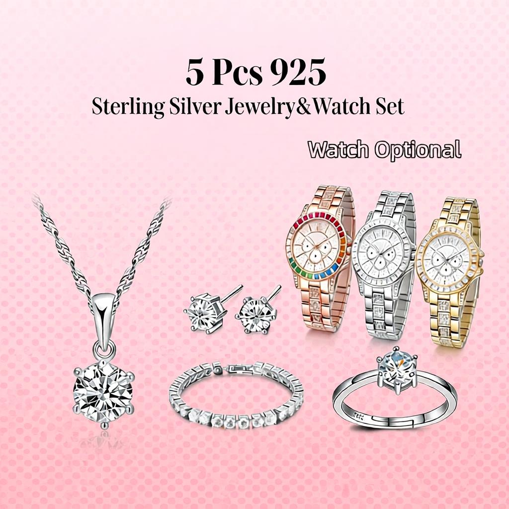 طقم مجوهرات أنيق من الفضة الإس - مراجعة Best Jewelry Watches Women وسعره
