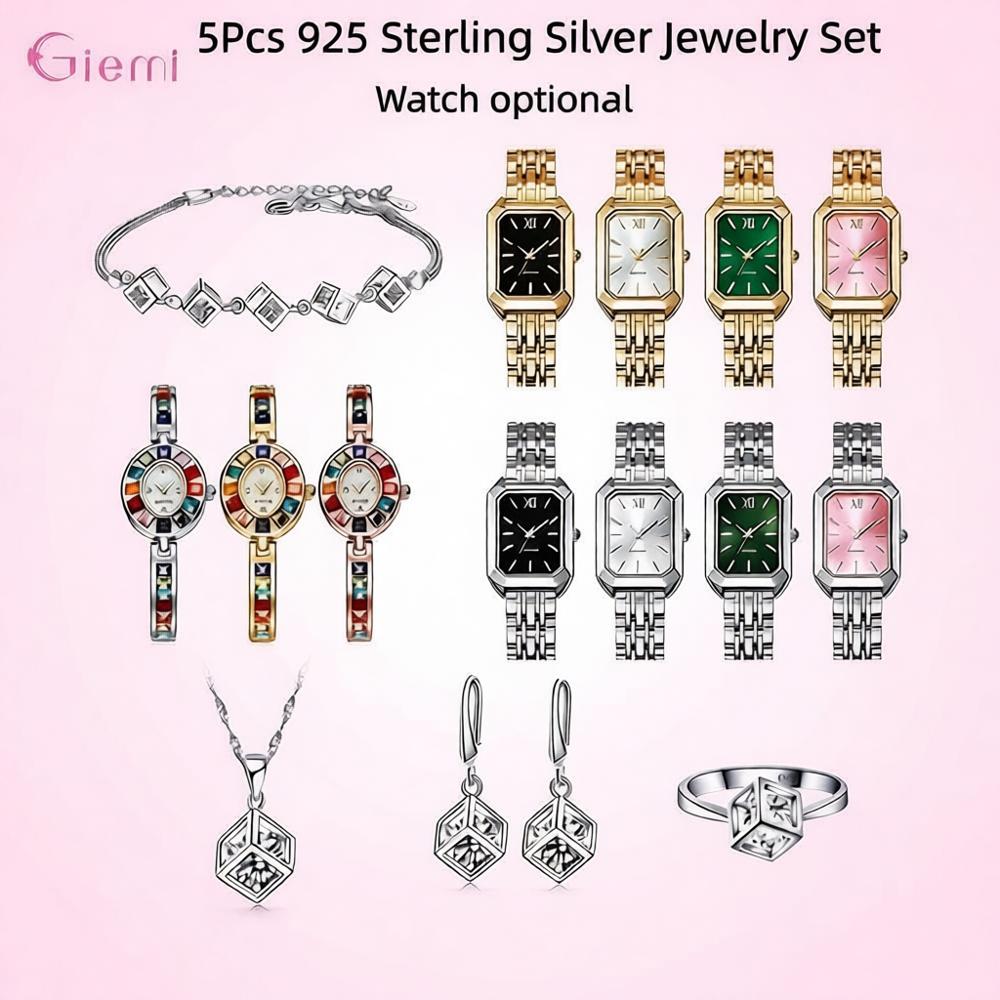 طقم مجوهرات أنيق من الفضة الإس - مراجعة Best Jewelry Watches Women وسعره