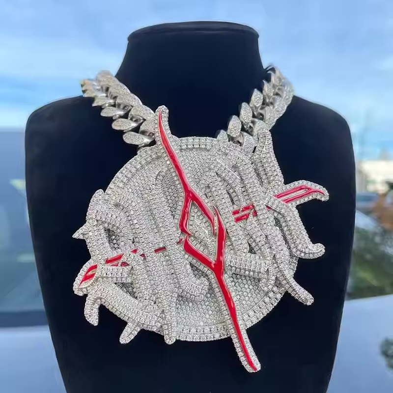 مخصص الذهب الأبيض تصفيح الفضة  - مراجعة Hip Hop Chain Necklace وسعره