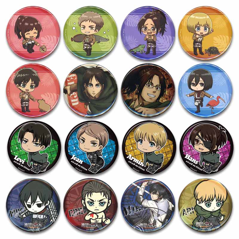 Attack on Titan Lapel Pins Cre - مراجعة Levi Jewelry & Watches Inc وسعره