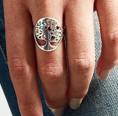 Amxiu-خاتم من الفضة الإسترليني - مراجعة Birthstone Ring Set وسعره