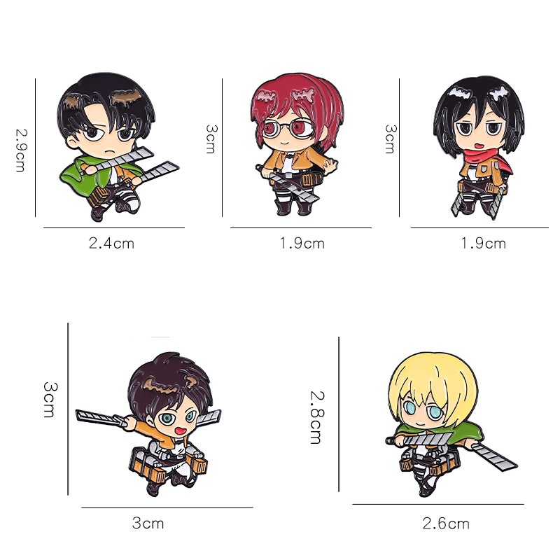 دبابيس المينا Eren Chibi ، شار - مراجعة Levi Jewelry & Watches Inc وسعره