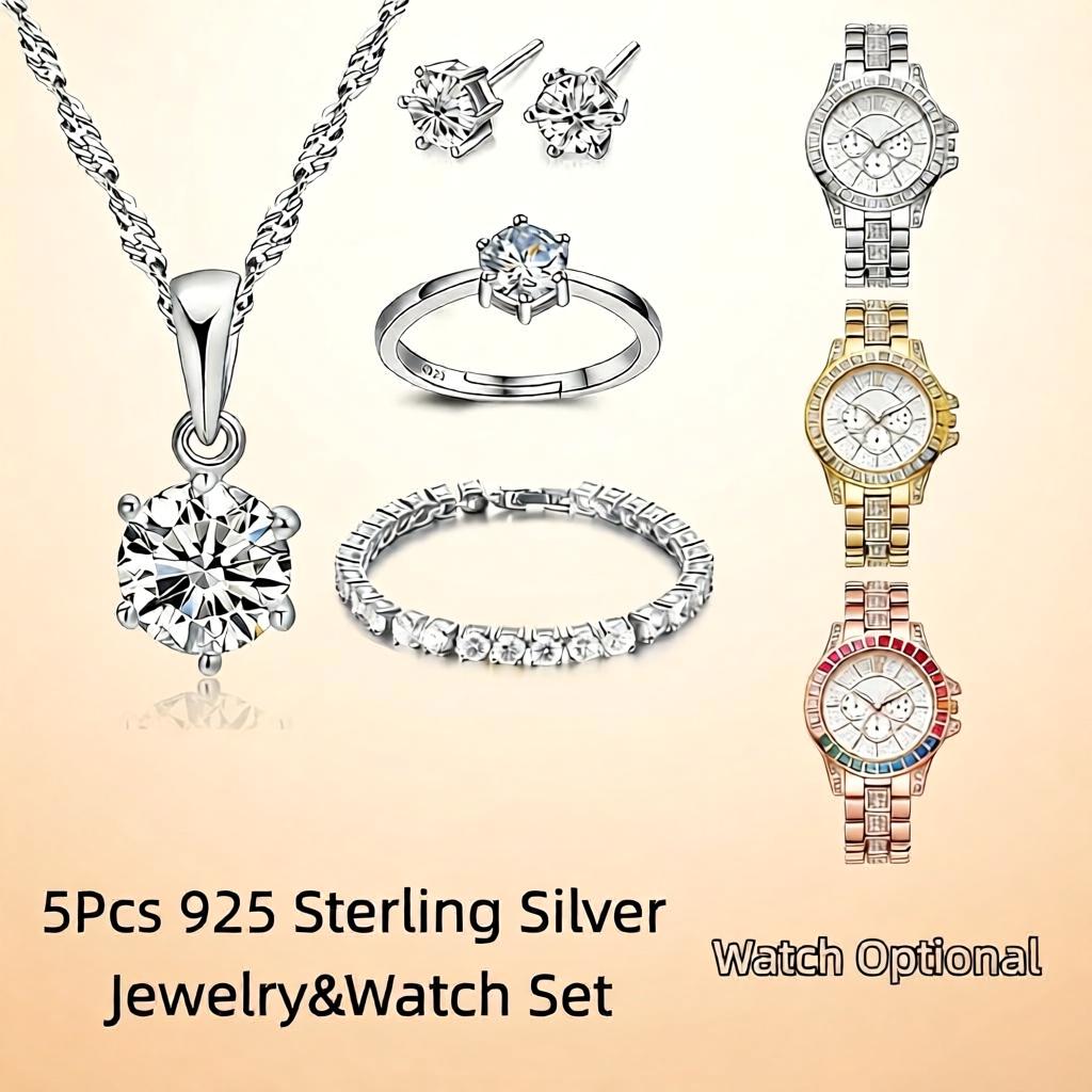 طقم مجوهرات أنيق من الفضة الإس - مراجعة Best Jewelry Watches Women وسعره
