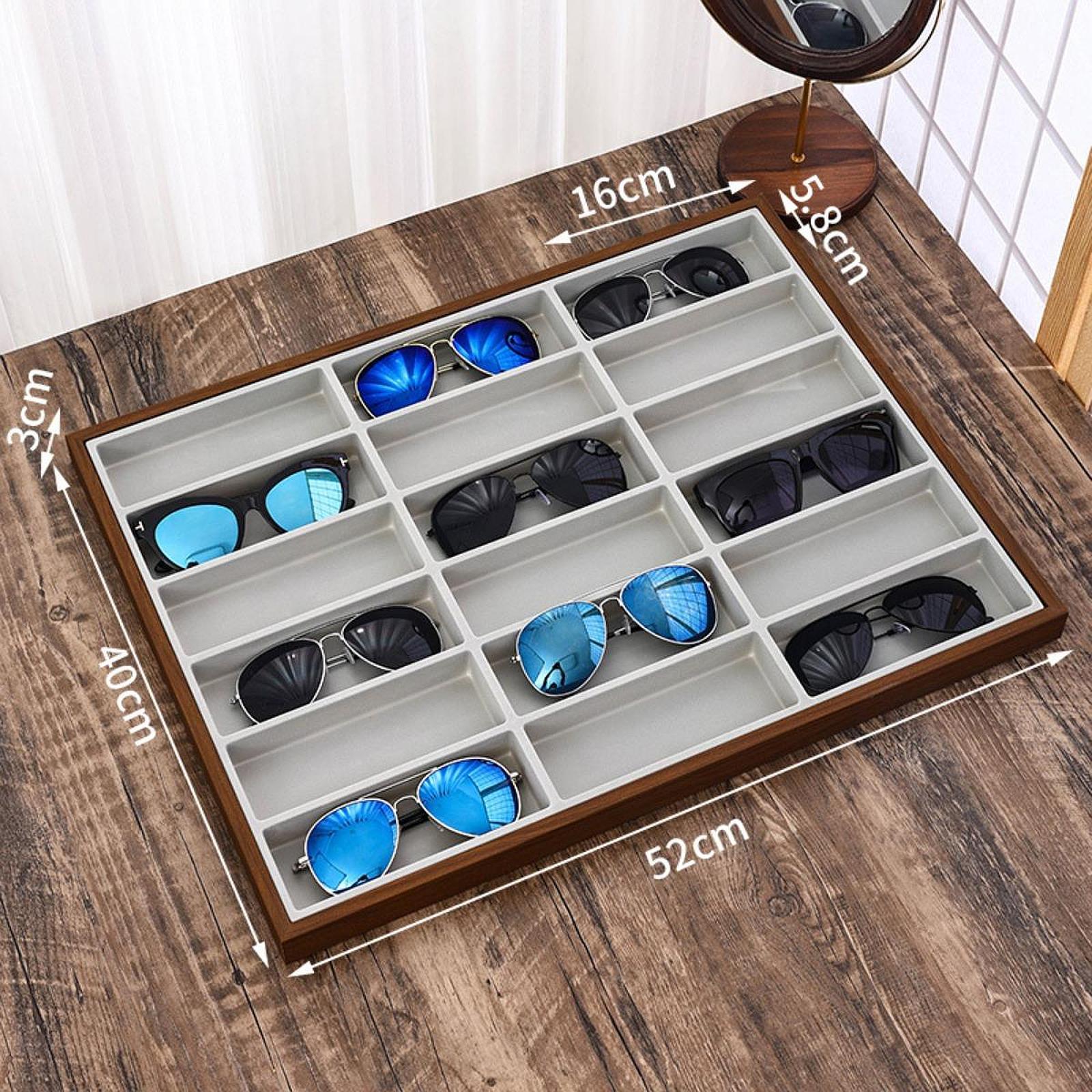 صندوق منظم للنظارات بـ 18 حجرة - مراجعة Jewelry Eyewear Watches & Accessories وسعره