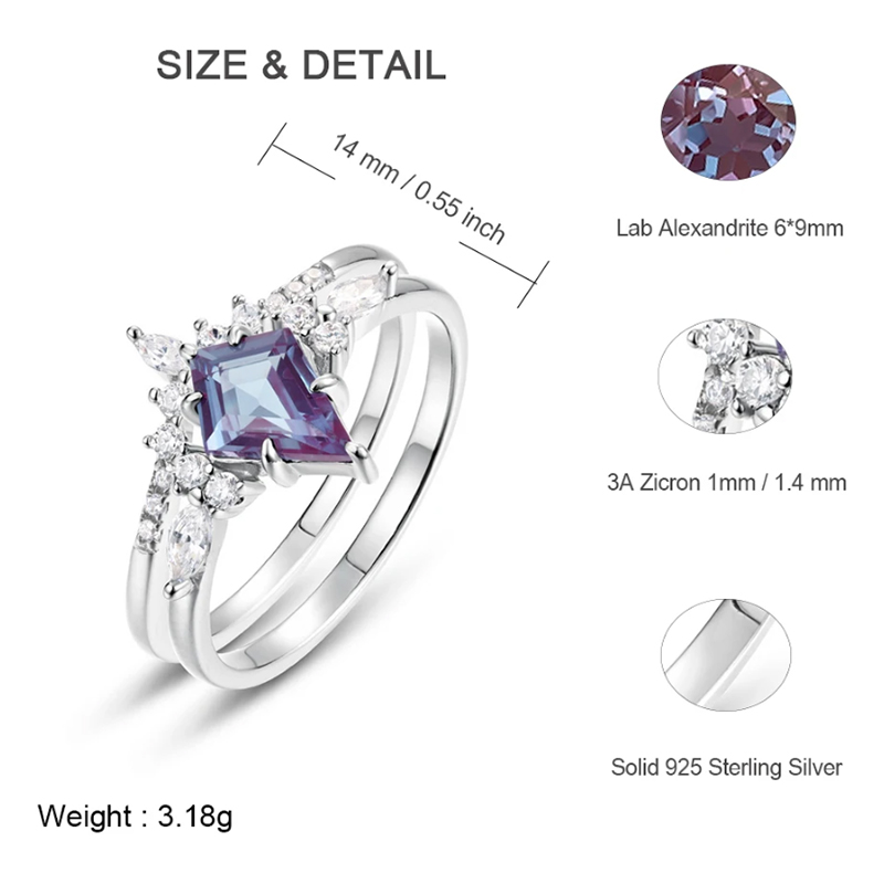 ALLNOEL طائرة ورقية قطع 0.91ct - مراجعة Birthstone Ring Set وسعره