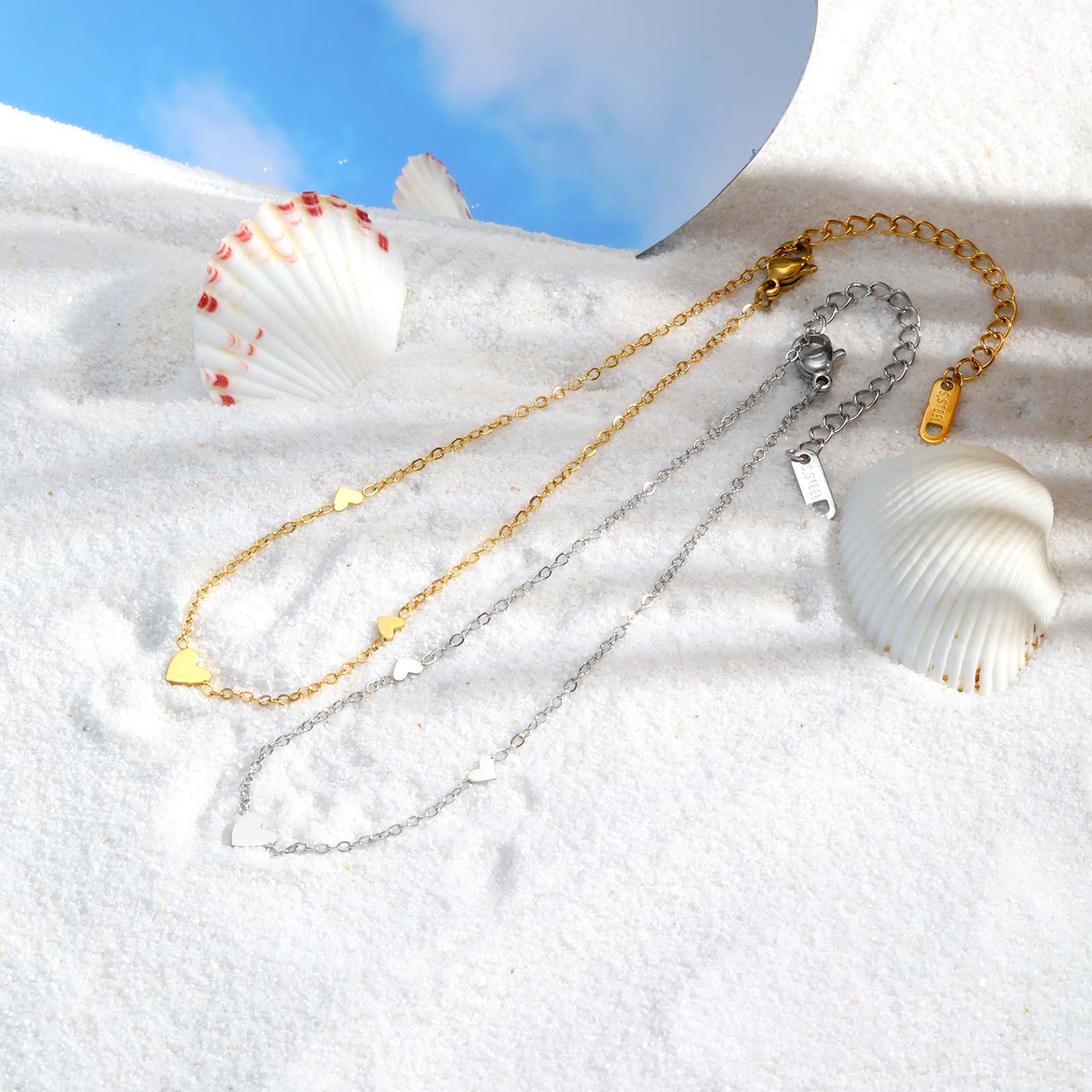 خلخال على شكل قلب من الفولاذ ا - مراجعة Jc Jewelry & Watches Photos وسعره