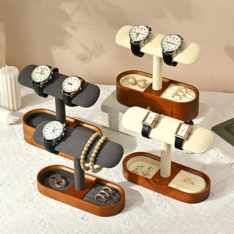 Oirlv خشب متين ساعة منظم الرف  - مراجعة Jewelry Watches & Accessories وسعره