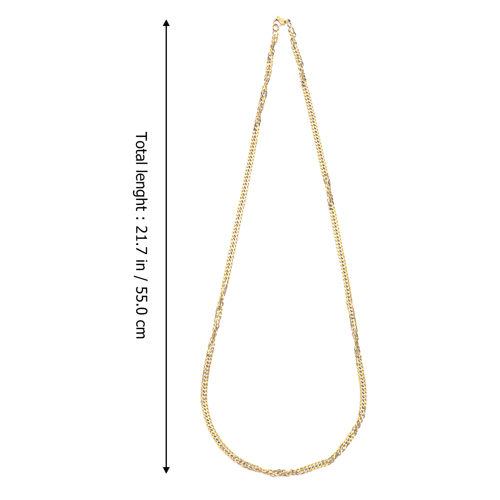 قلادة ذهبية من التيتانيوم الفو - مراجعة Hip Hop Chain Necklace وسعره