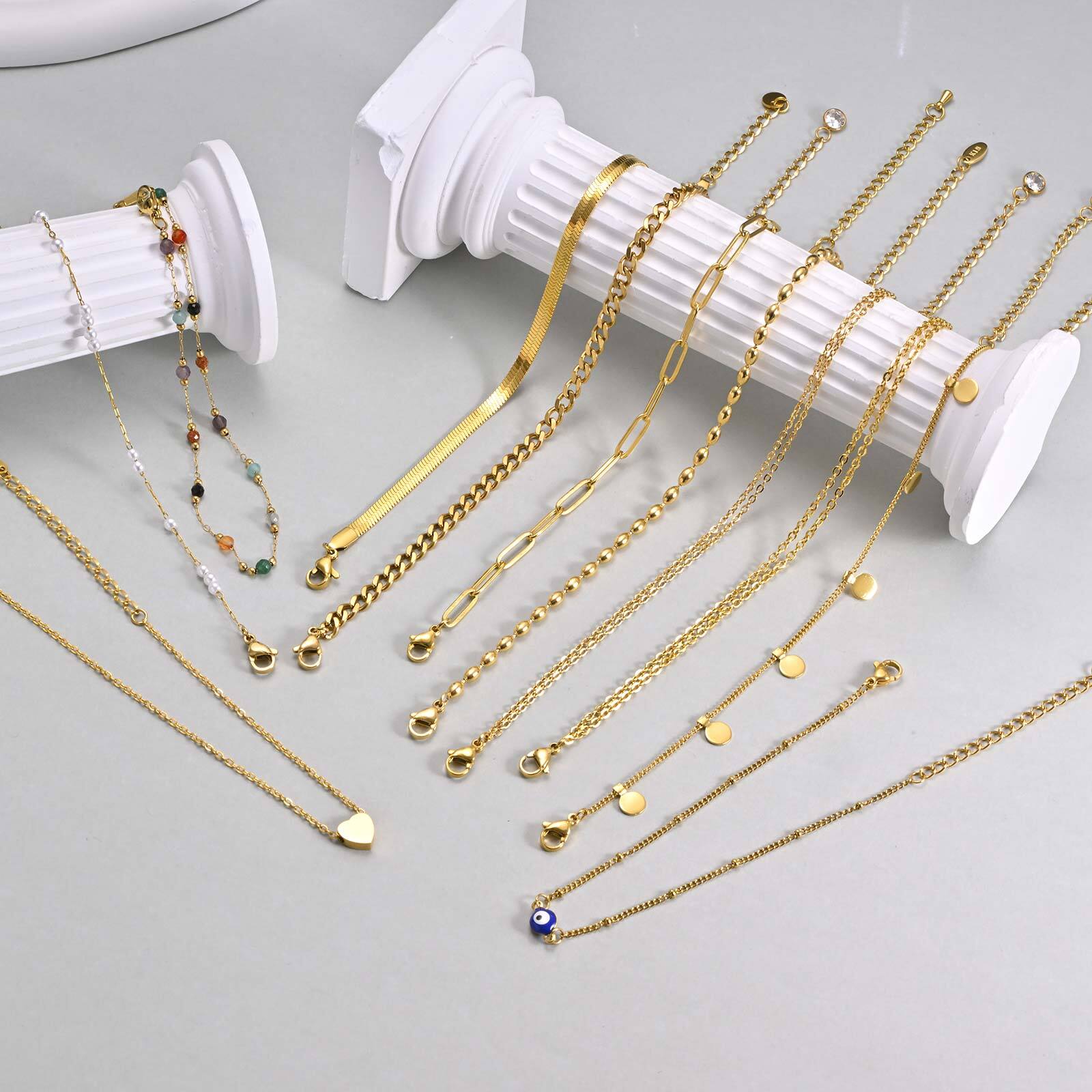 سوار خلخال ذو طبقات مطلية بالذ - مراجعة Jc Jewelry & Watches Photos وسعره
