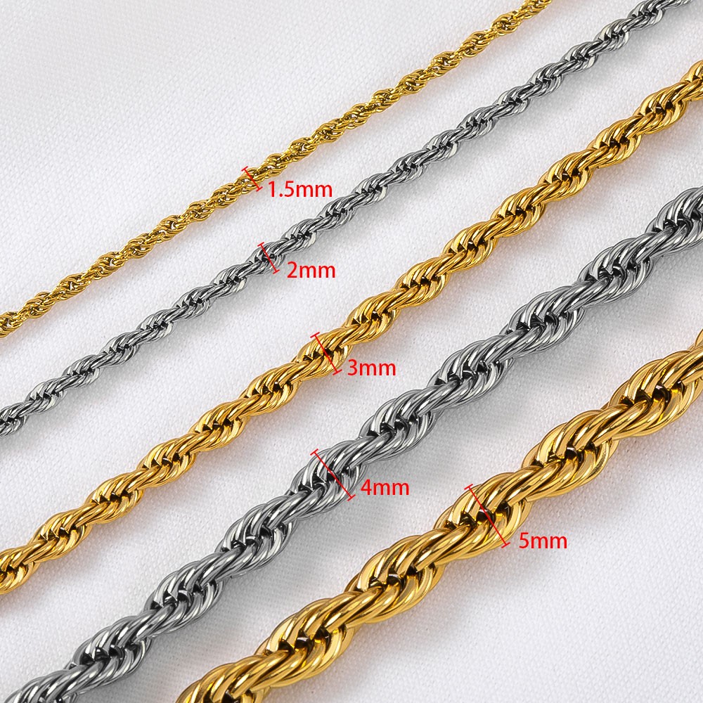 سلسلة حبلية ملتوية من الفولاذ  - مراجعة Hip Hop Chain Necklace وسعره