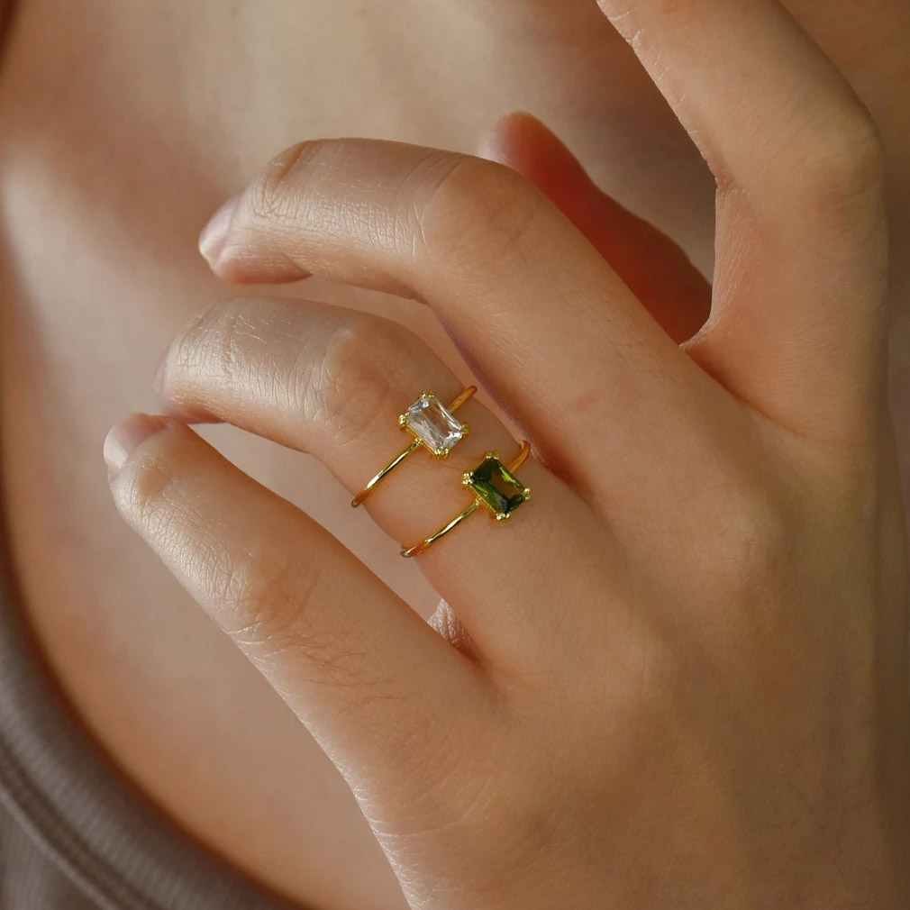 الزركون جوهرة خواتم للنساء الذ - مراجعة Birthstone Ring Set وسعره