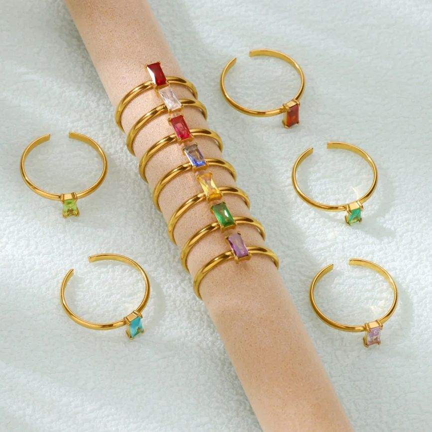 الزركون جوهرة خواتم للنساء الذ - مراجعة Birthstone Ring Set وسعره