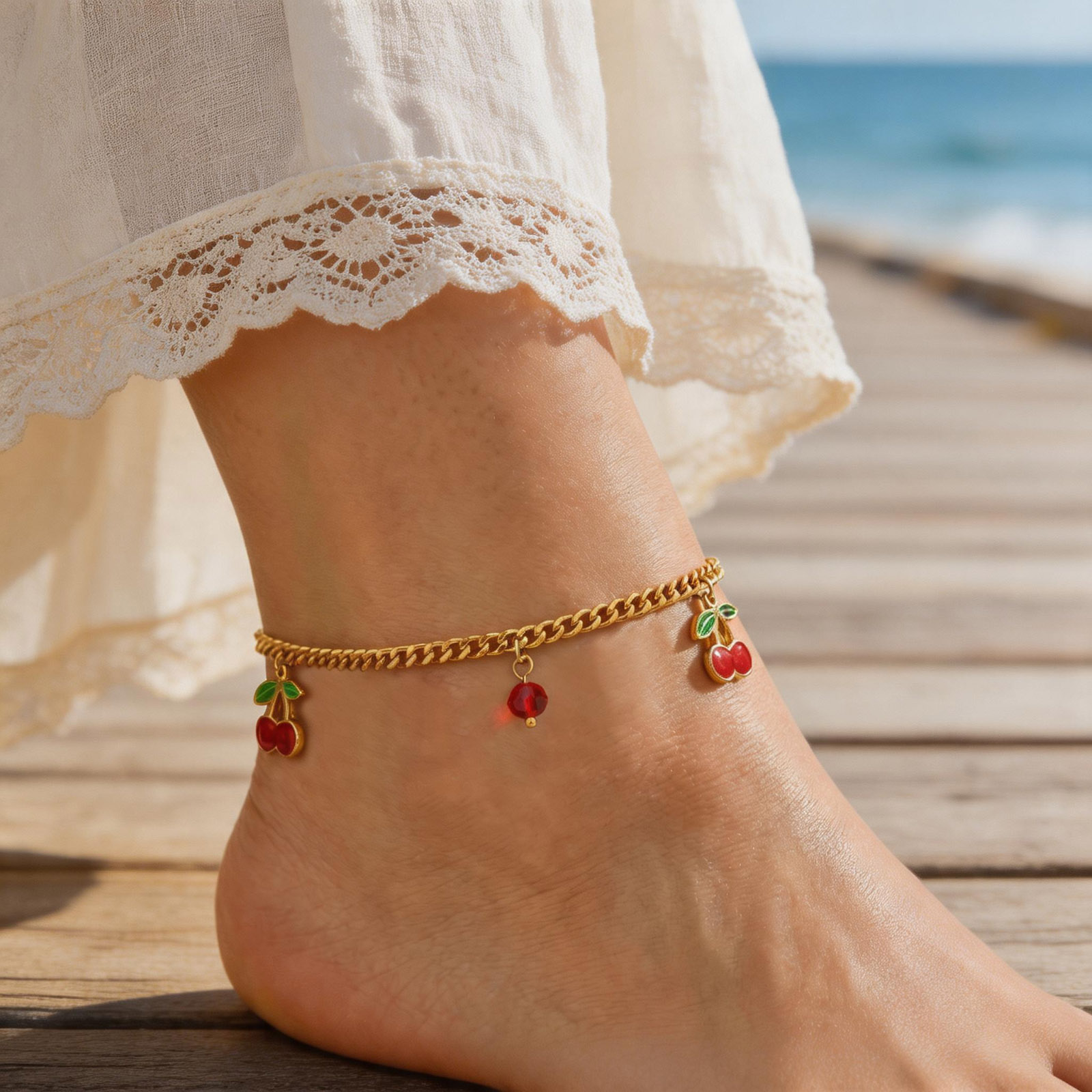خلخال نسائي من الفولاذ المقاوم - مراجعة Jc Jewelry & Watches Photos وسعره