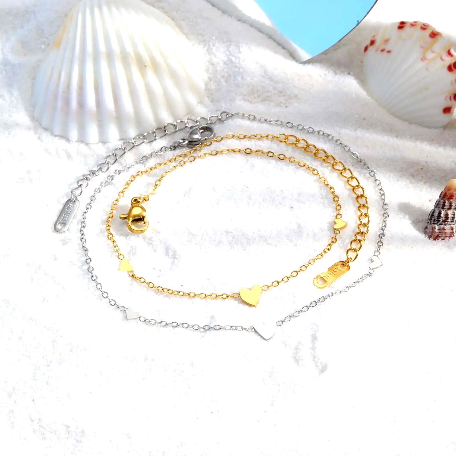 خلاخيل نسائية من الفولاذ المقا - مراجعة Jc Jewelry & Watches Photos وسعره