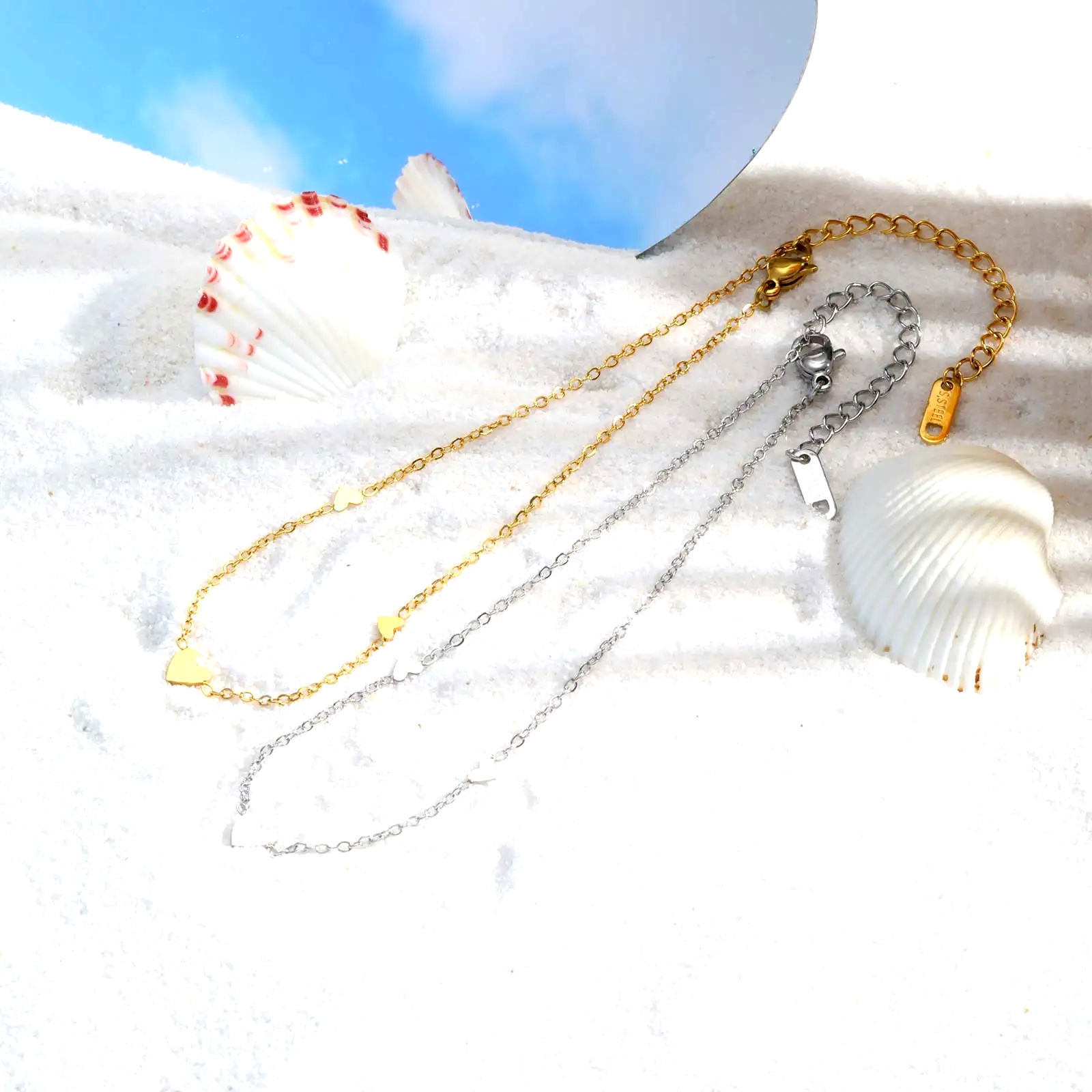 خلاخيل نسائية من الفولاذ المقا - مراجعة Jc Jewelry & Watches Photos وسعره