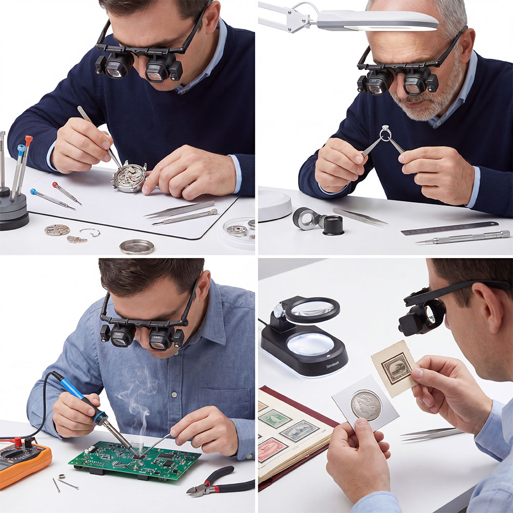 عدسة مكبرة محمولة 2X-24X مع إض - مراجعة Jewelry Eyewear Watches & Accessories وسعره